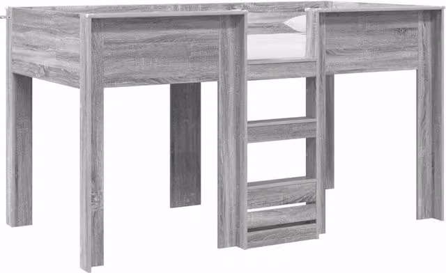 Letto a Castello per Bambini | Letto Infantile | Lettino Grigio Sonoma 90 x 190 cm