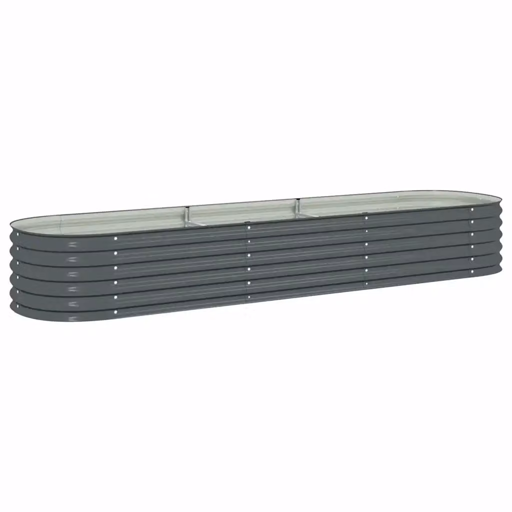 Letto rialzato da giardino vidaXL in acciaio zincato grigio L: 320 cm, P: 80 cm, H: 44 cm – 2