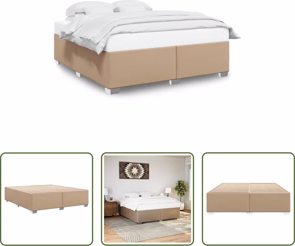 The Living Store rete cappuccino marrone 200x200 cm in Pelle finta