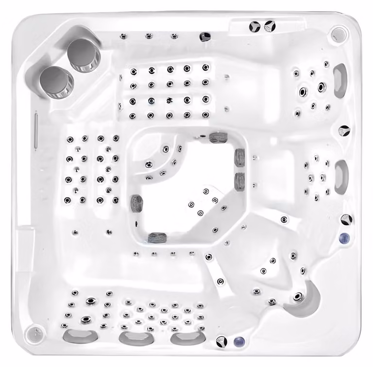 Relaxpool Sprudelbad Outdoor Whirlpool Hydromassagewanne Massagebad 220x220cm