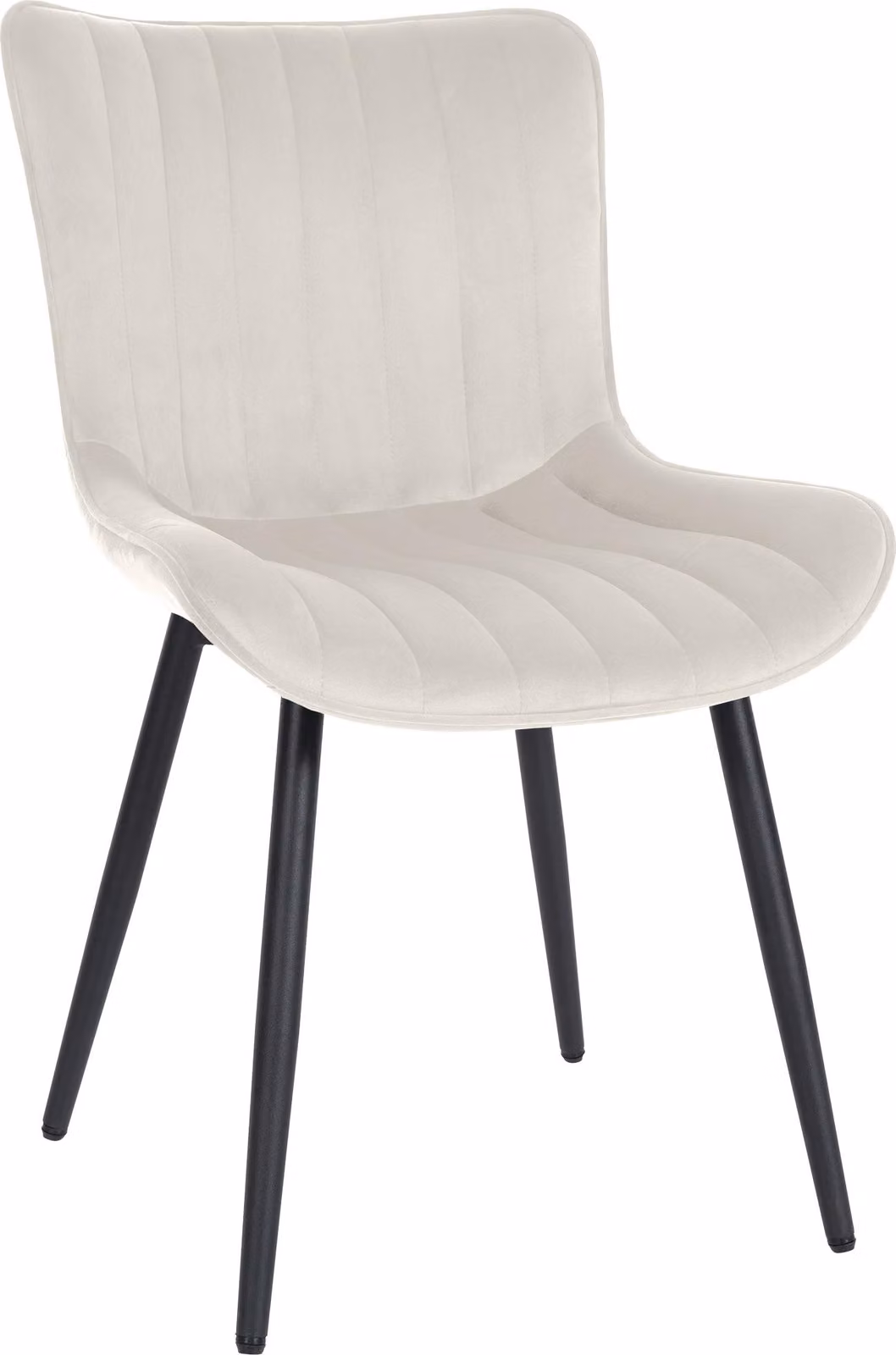 Sedia CLP Largo, colore crema. Materiale: velluto