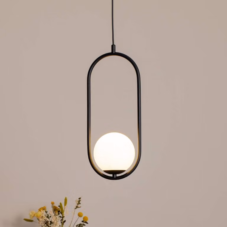 Lampada a sospensione Dione ALDEX, dimmerabile, Nero, Soggiorno / Sala da pranzo, Metallo, Moderno, Lampada a sospensione