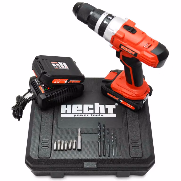 Set di avvitatori a batteria HECHT 1278 con 2x batterie 20V | 16 passi | LED | con custodia | 6x punte