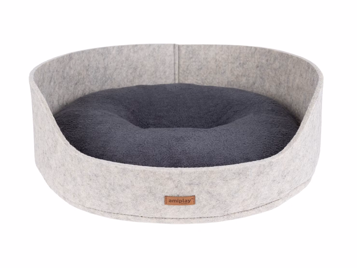 Cuccia per cani ovale HYAGGO 2in1 beige taglia S, M, L Taglia: L - 61x53x21 cm