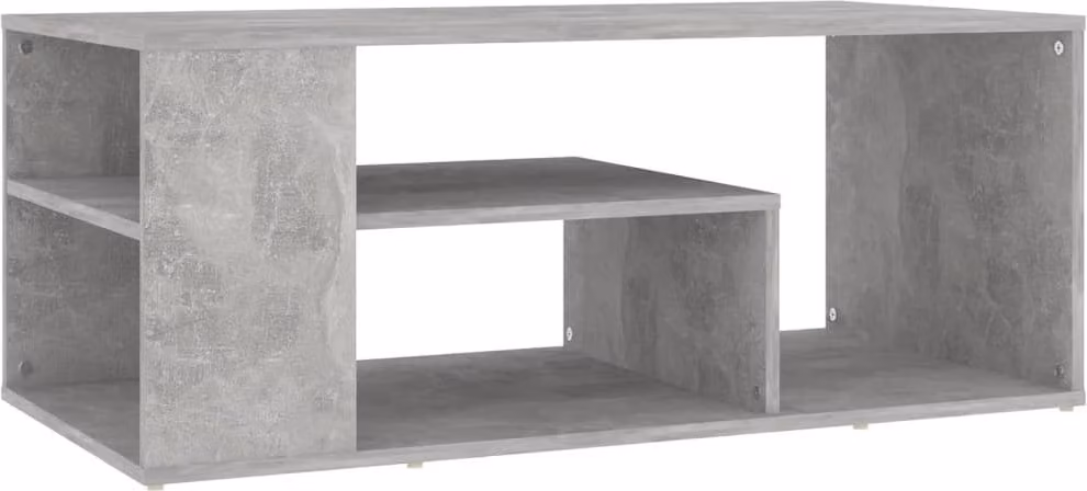 Tavolino Salotto Grigio Cemento 100x50x40 cm Legno Multistrato