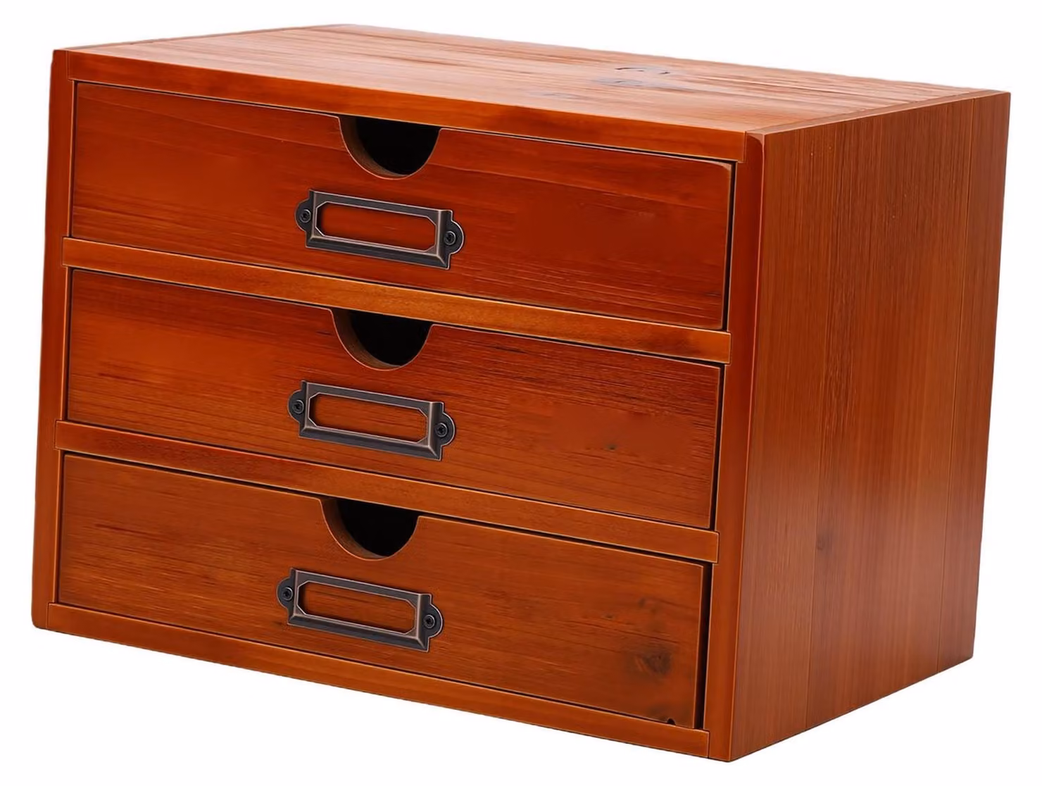 Solidchoice - Organizer da scrivania in legno con 3 cassetti