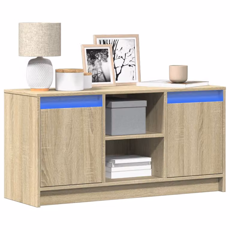 Mobile Porta TV con LED vidaXL in Rovere Sonoma, L/P/H: 100 x 34 x 50 cm