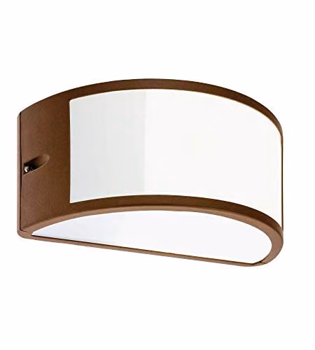 Applique da esterno Umbe Corten E27 in alluminio IP54 - 25x13,2x12 cm