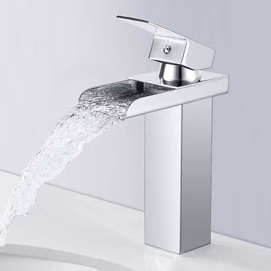 Rubinetto da bagno moderno, cromato, acqua calda/fredda, G 3/8
