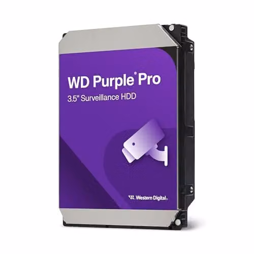 WD Purple Pro 18TB per Smart Video, Hard Disk Interno 3,5” - Tecnologia AI AllFrame, 7200 RPM, 550TB/anno, Cache da 512 MB
