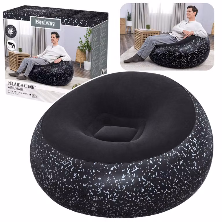 Sedia Gonfiabile Sedile Nero Gonfia Una Sedia Bestway 75153