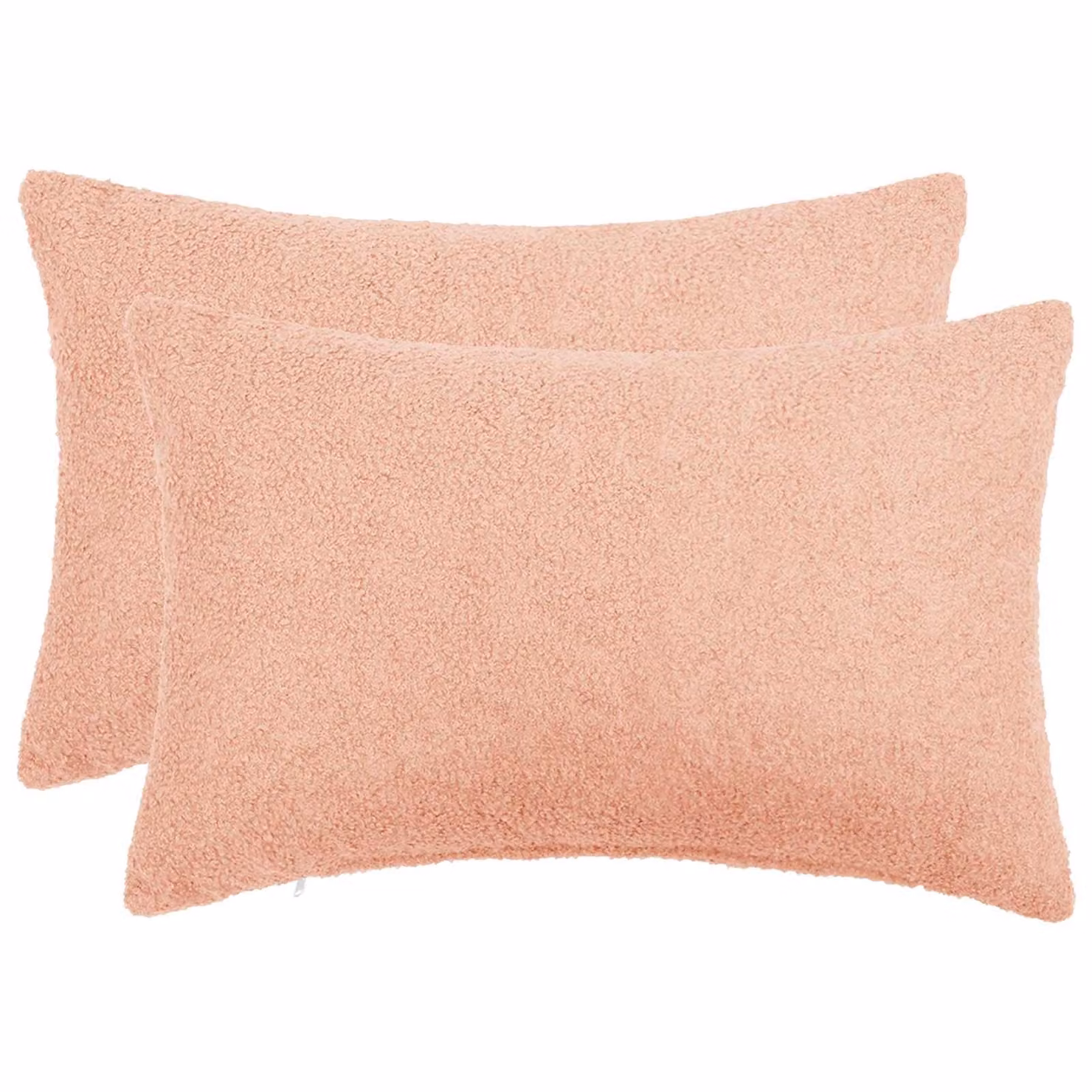 Set di 2 federe vidaXL HEERLEN rosa in tessuto bouclé, L 50 cm x P 80 cm