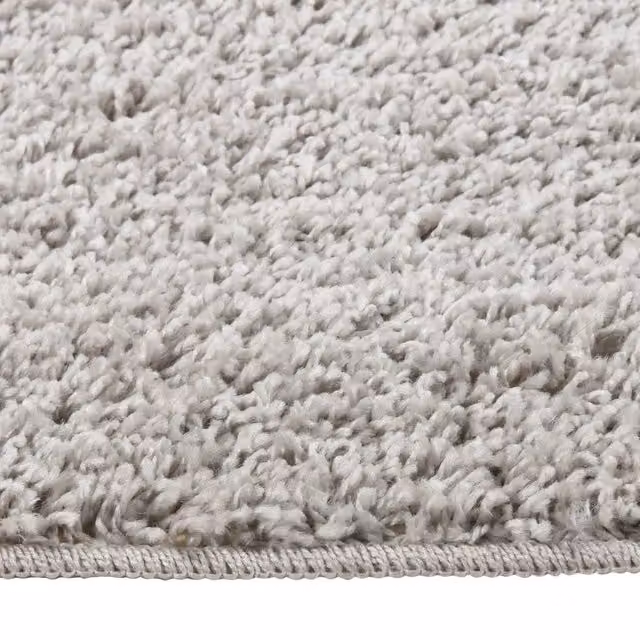 Tappeto Shaggy Grigio Chiaro per Soggiorno Design In, Lavabile e Antiscivolo, L: 200 cm, P: 290 cm
