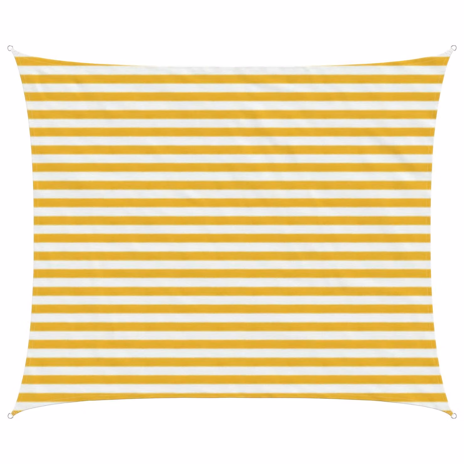 Telo Ombra Rettangolare vidaXL in HDPE Giallo e Bianco 2,5 x 3 m