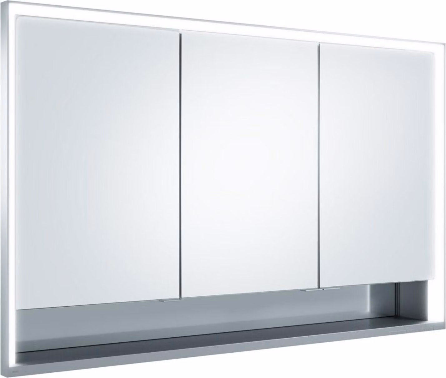 KEUCO Royal Lumos armoire de toilette encastrable 3 portes, porte courte, avec miroir chauffant, 1200mm, 14335171304, 14335171304