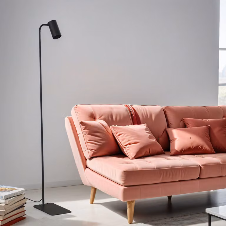 Lampada da terra orientabile soggiorno metallo nero 124cm piccola lampada da terra GU10 divano COLENE
