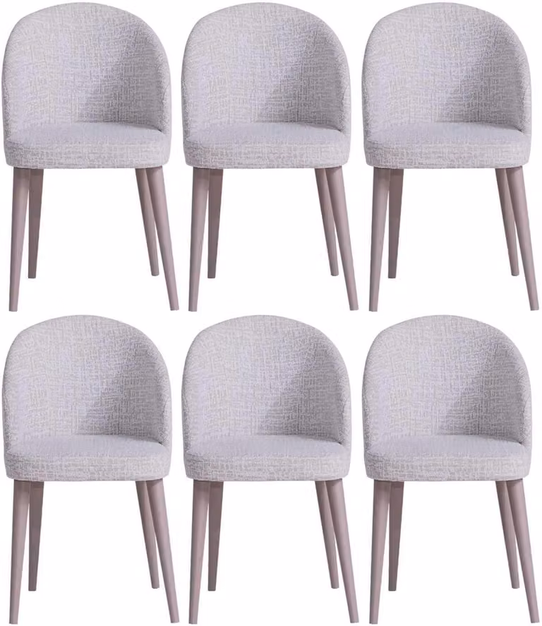 Sedia in stile moderno, colore bianco, in legno e tessuto, morbida e comoda, per sala da pranzo e cucina