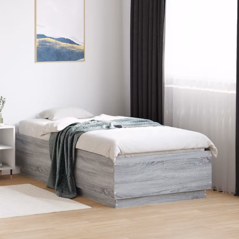 Giroletto vidaXL in legno multistrato grigio, L: 78 cm, P: 193 cm, H: 40 cm