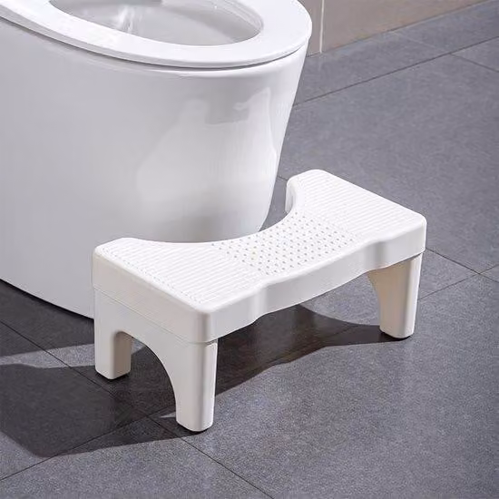 Sgabello ergonomico per il water Unyqoos®: salvaspazio, antiscivolo e riciclabile, con piedi removibili, favorisce una posizione seduta naturale (ideale in caso di emorroidi e stipsi)