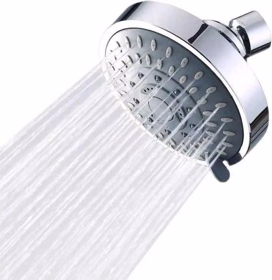 Soffione ad alta pressione - 5 modalità di getto - Cascata - Filettatura standard da 1/2 pollice - Soffione a pioggia fisso per bagno