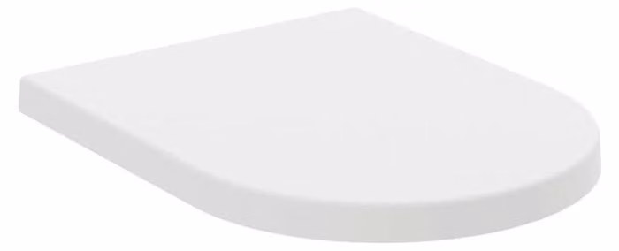 Sedile per wc Blend Curve a chiusura morbida 360x455x35 mm Bianco seta Ideal Standard
