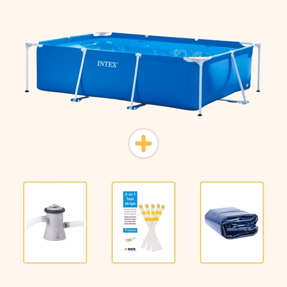 Piscina fuori terra rettangolare - 260x160x65 cm - 4 pezzi - Modello SCB74