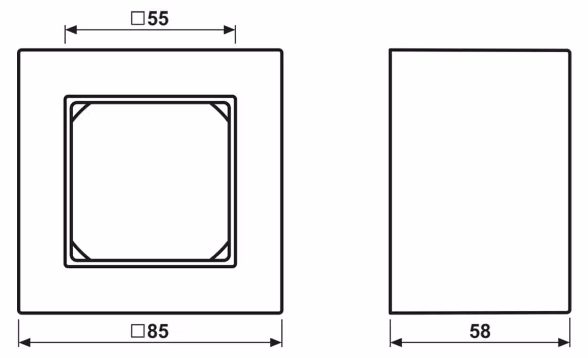 Jung A5581HBFWW Telaio 1-gang A 550 Altezza di installazione 28 mm (A5581HBFWW)