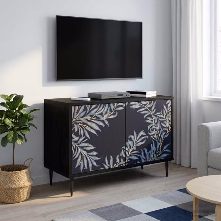 vidaXL Mobile TV DOKKUM Rovere Nero L: 69 cm, P: 33 cm, H: 50,5 cm