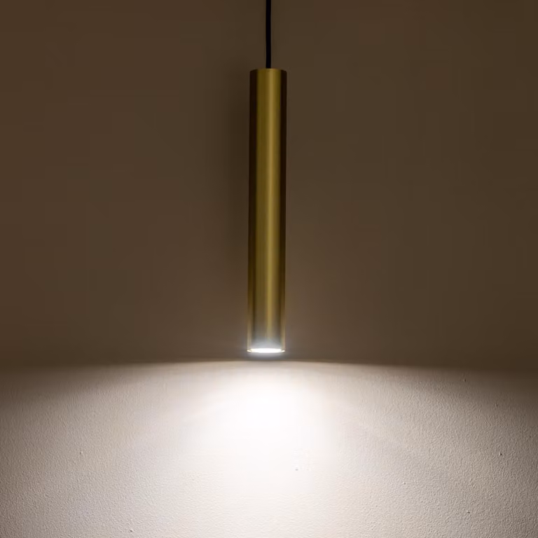 Lampada a sospensione tubolare dorata Fourty M Nowodvorski 10772