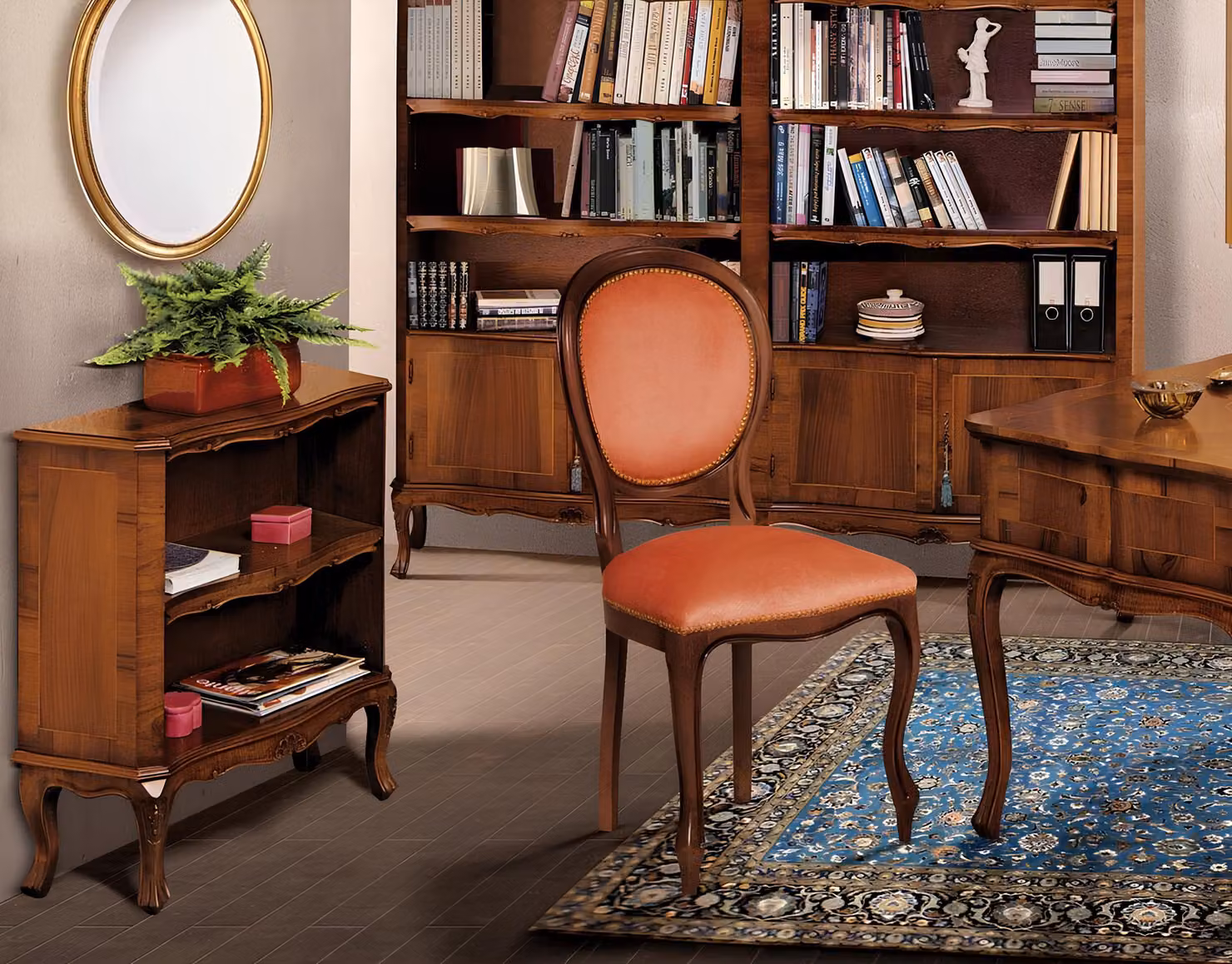 Stuhl Braun Design Wohnzimmer Esszimmer Holz Stühle Polster Lehnstuhl Möbel