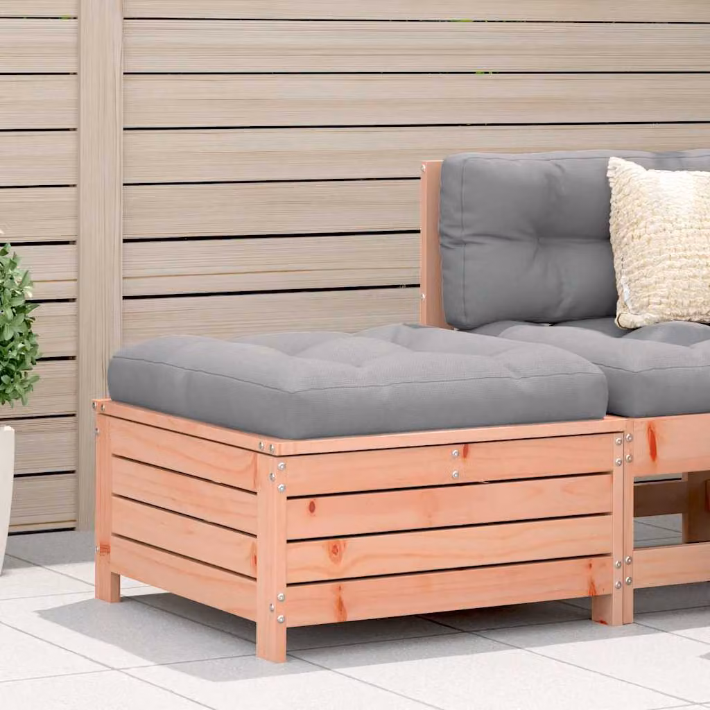 vidaXL Poggiapiedi da Giardino in Legno di Douglas, L 62 cm x P 63,5 cm x H 32 cm