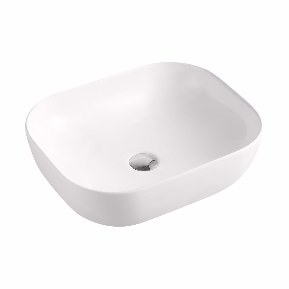 Beitz & Walz AqvaVetroceramica Vaso da appoggio "Schale" senza bordo 500 x 400 mm bianco