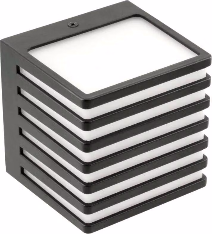 luce per facciate esterne a LED da 10w in nero | 11x11x10cm | bianco neutro | 1000 lumen