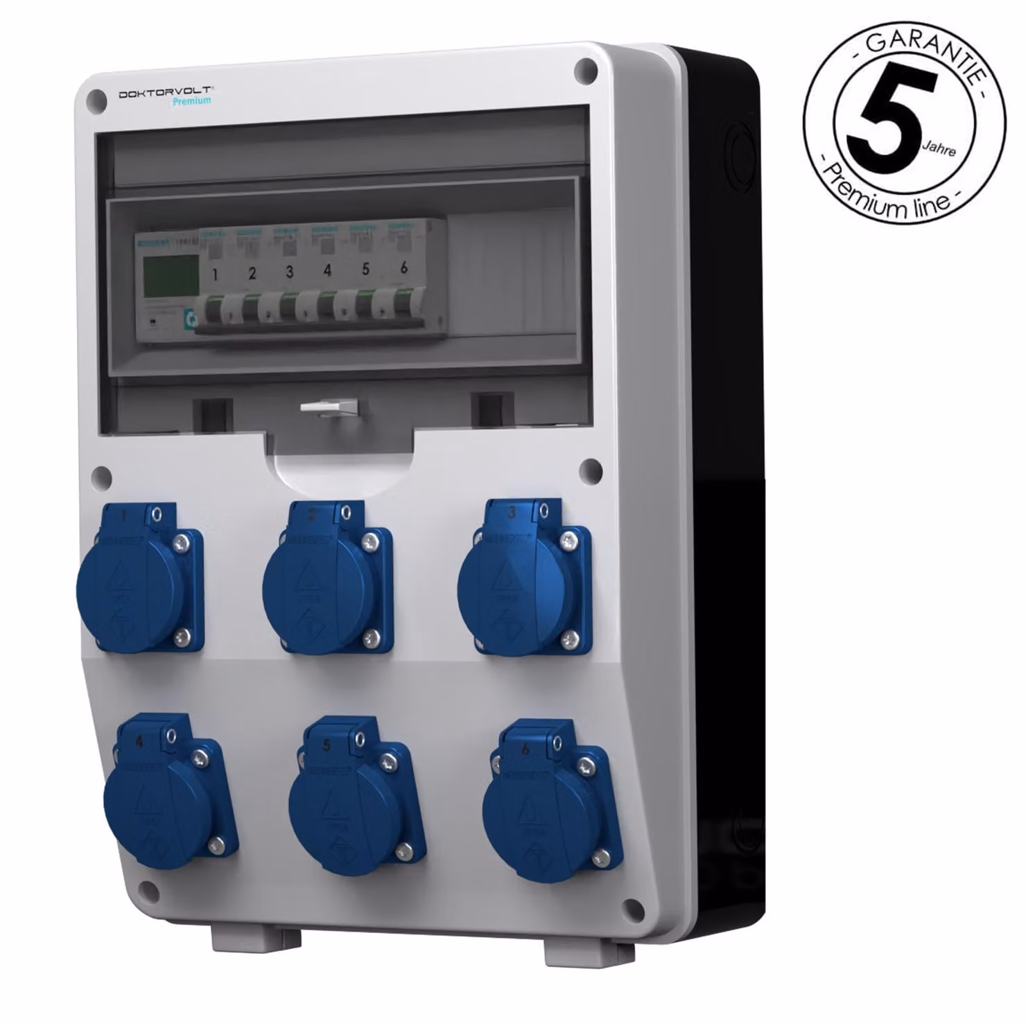 Quadro di distribuzione di potenza pTD-S 6x230V 1P contatore di elettricità SIEMENS e MENNEKES Doktorvolt 4814