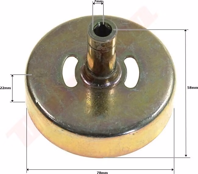 Tamburo frizione per decespugliatori 78X22X58X4T7