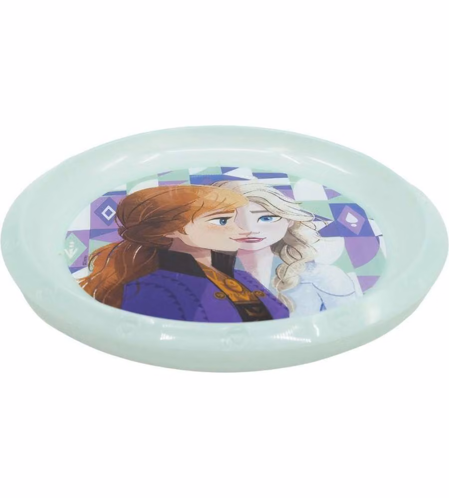 Piatto Piano in plastica Frozen Disney
