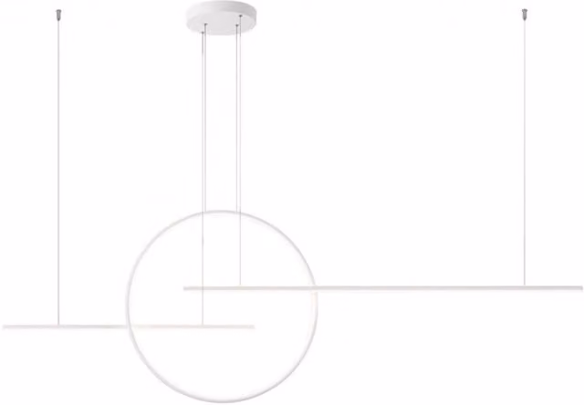 Lampada a sospensione LED Redo Group Giotto in metallo, regolabile e dimmerabile, disponibile in bianco o nero
