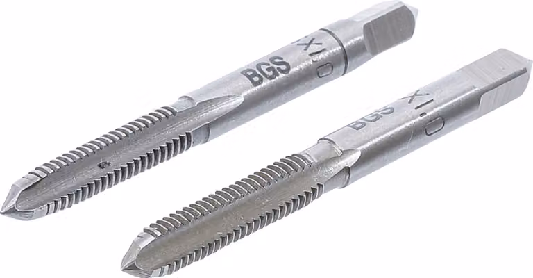 BGS Rubinetto M6 x 1,0 per prefinitura e finitura, 2 pezzi - 1900-M6X1,0-B