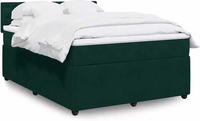 Letto Ibrido vidaXL in Velluto Verde e Bianco con Illuminazione Sotto il Letto e Porta USB, L/P/H: 190 x 144 x 100,5 cm – 1