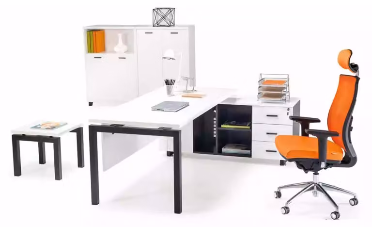 Büromöbel Einrichtung Schreibtisch Aktenschrank Couchtisch 4 tlg. Set Büro