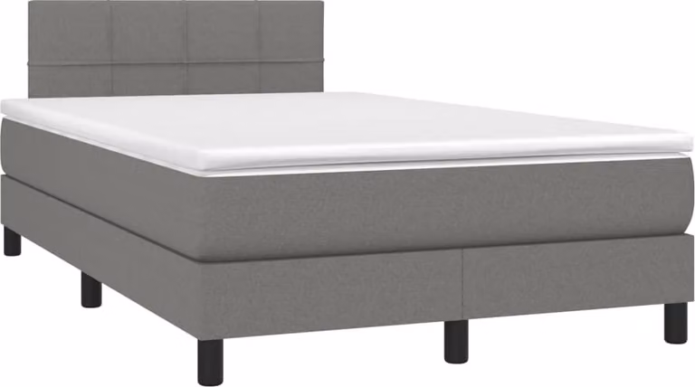 Maison Exclusive - Giroletto a Molle con Materasso Grigio Scuro 120x190cm Tessuto