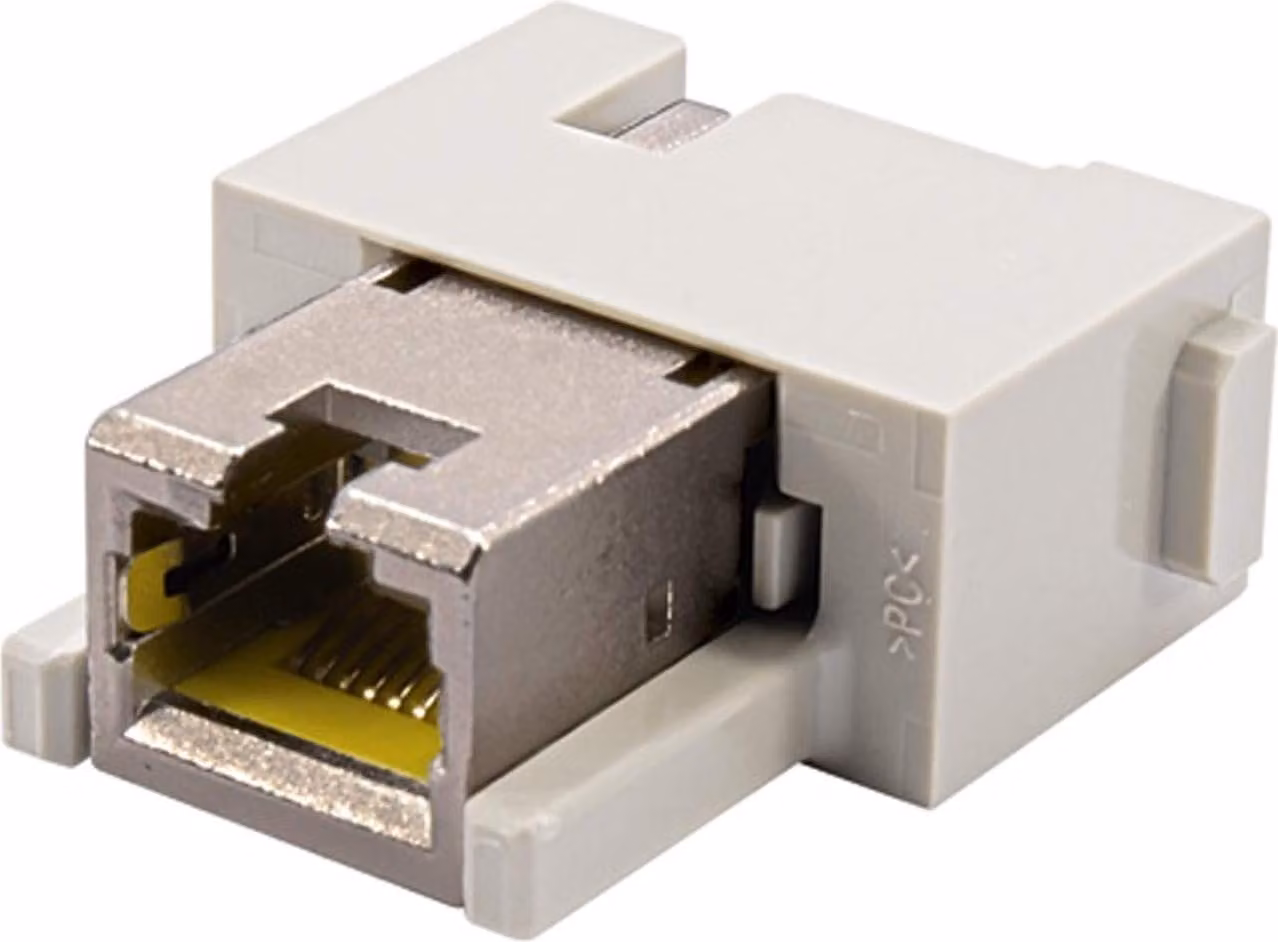 Han 1Mod-F Gommino da parete RJ45 - 2x connettore bus RJ45 / RJ45 bus 09 14 001 4721