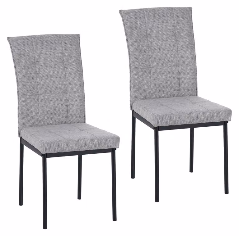 Sedia Matthew grigio chiaro, set da 2