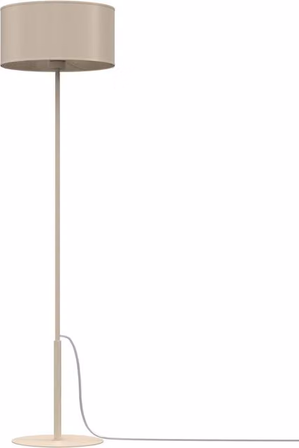 Lampada da terra classica Arden Luminex beige in metallo con paralume in tessuto cilindrico, attacco E27, dimmerabile