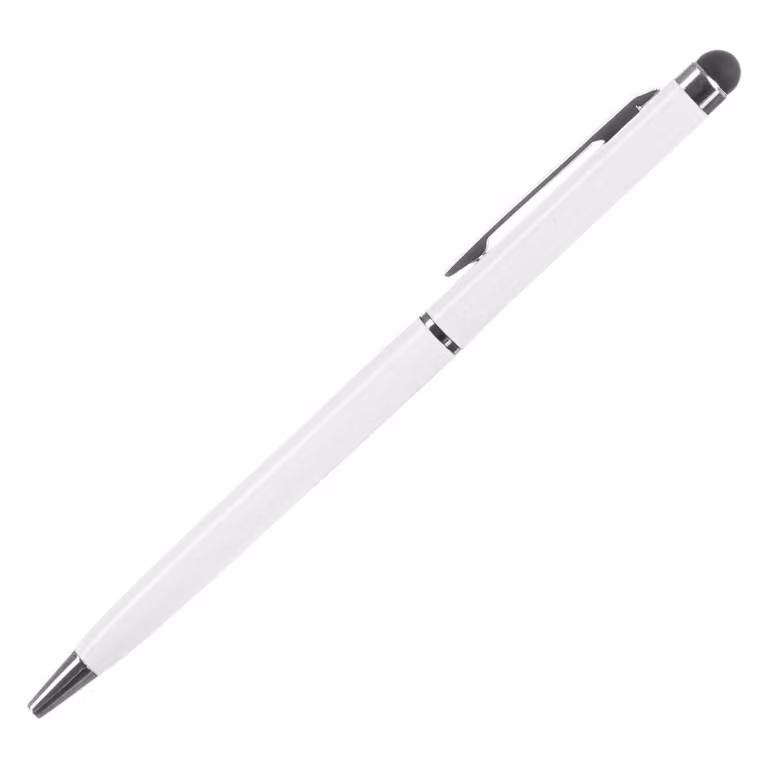 Penna stilo per tablet touchscreen smartphone bianco