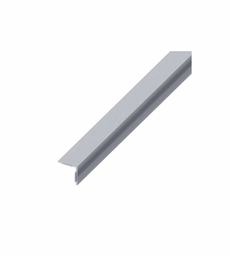 ALFER Angolare Autoadesivo PVC Grigio Lucido 20x20 mm - 2,5 m