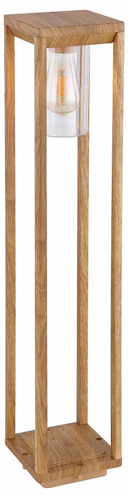 Luce da esterno, lampada da terra, ALU, aspetto legno, H 80 cm