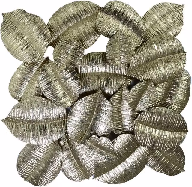 Quadro metallo foglie oro cm 88,9x7,6x85,7