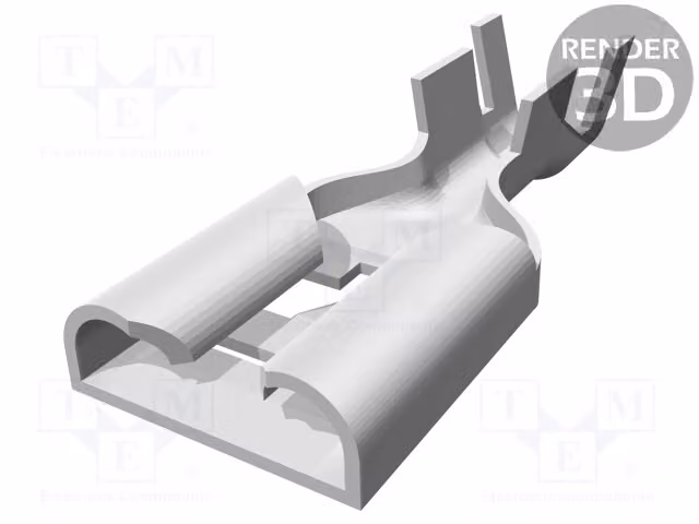 2 connettori: piatti, 9,5 mm di larghezza, 1,2 mm di spessore, femmina, per cavi da 3 a 6 mm², connessione a morsetto, codice 280756-4, isolati