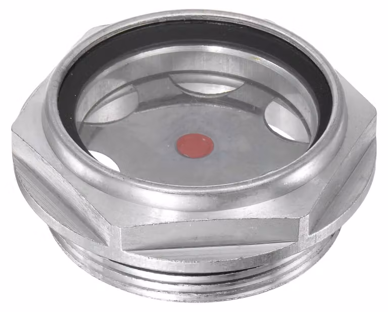 Indicatore del livello dell'olio per compressore d'aria, con finestra di visualizzazione G2"x2", misuratore di livello in alluminio